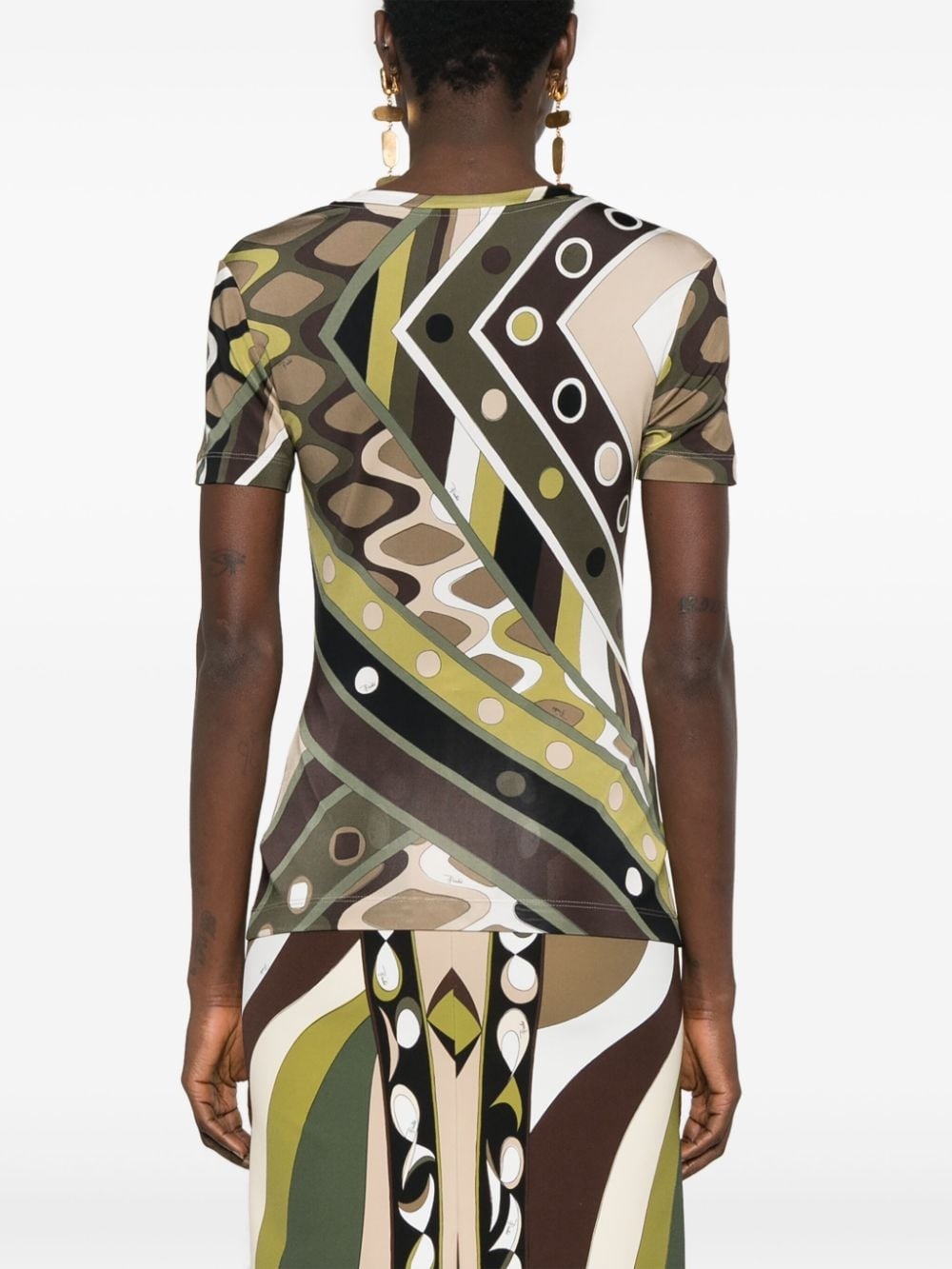 Vivara-print satin T-shirt - 4