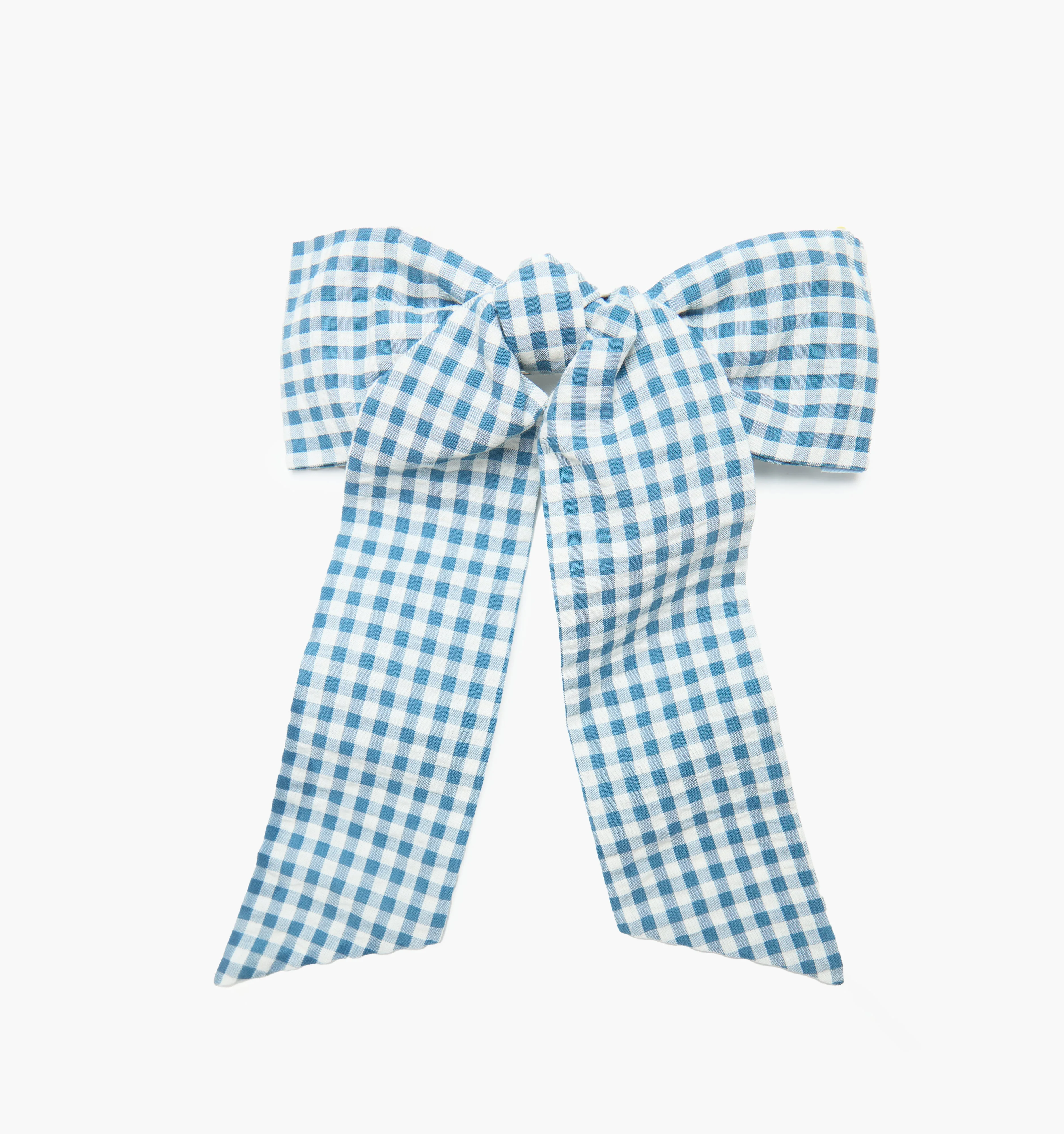 The Belle Bow - Lagoon Gingham - 1
