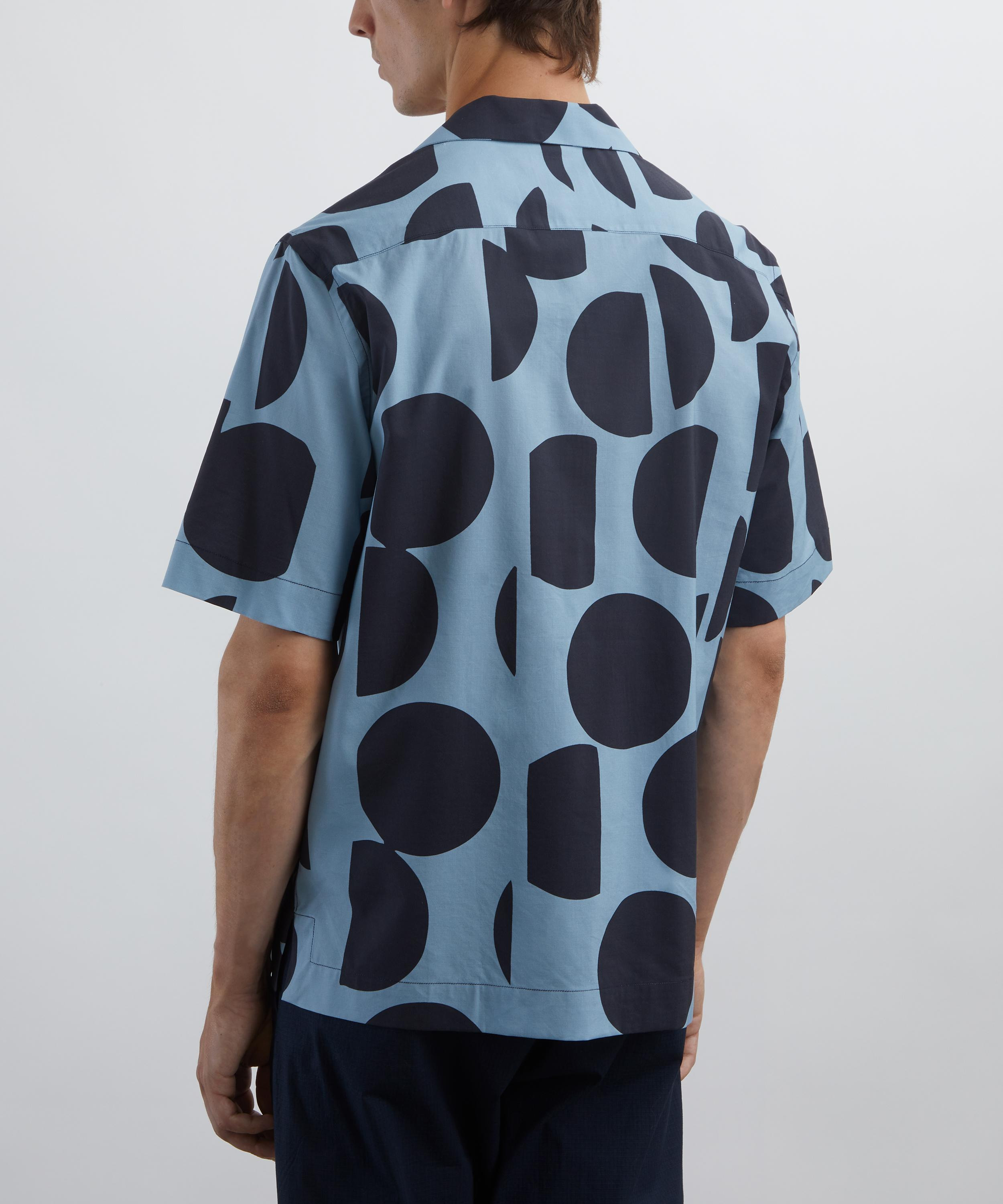 Blue Cut-Up Dots Short-Sleeve Shirt - 4