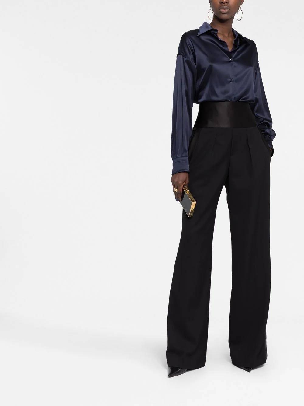wide-leg high-waisted trousers - 2
