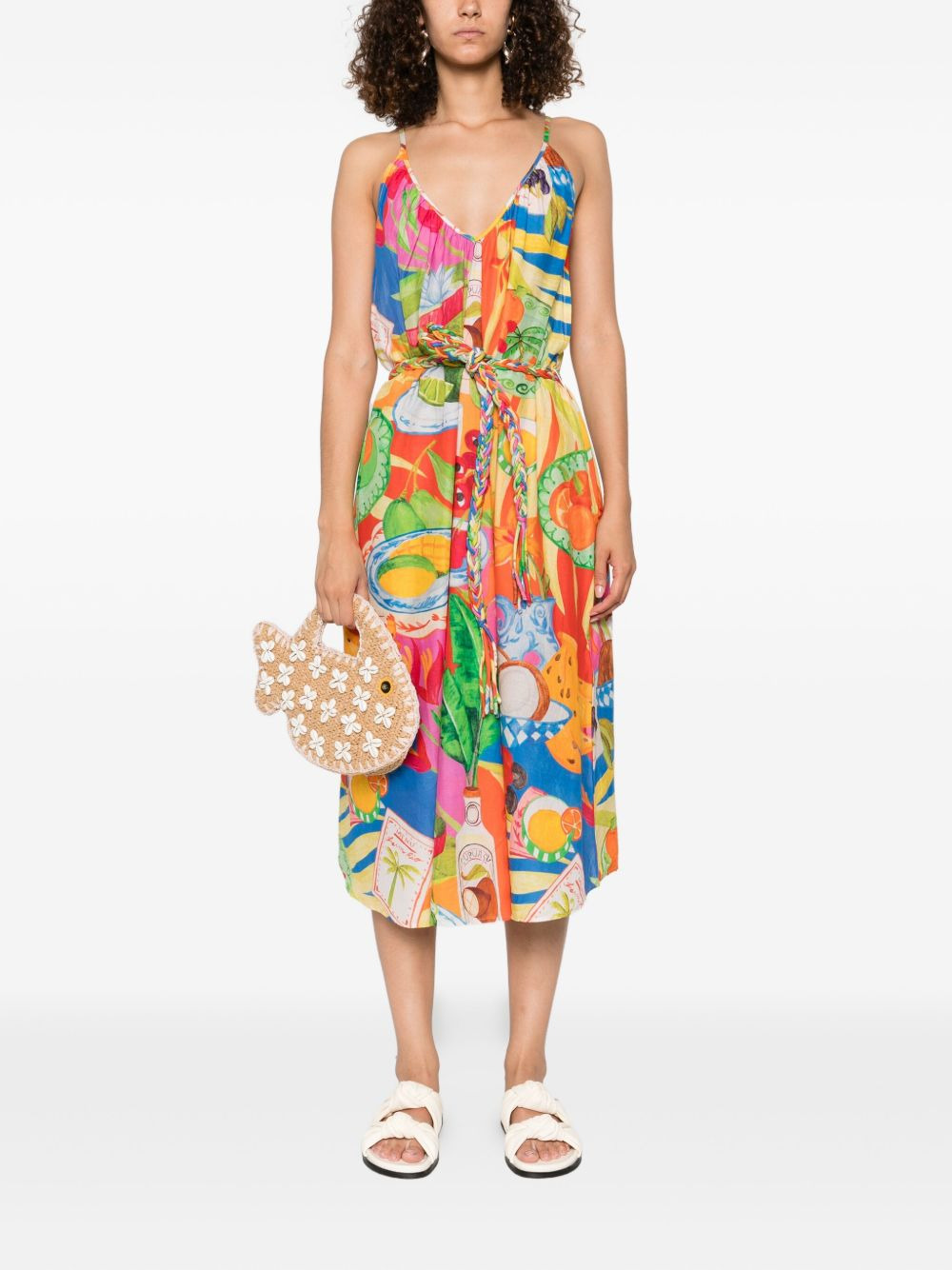 printed midi dress - 2