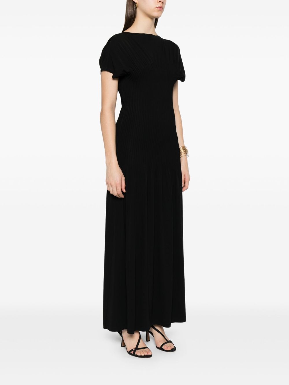 knife-pleated maxi dress - 3