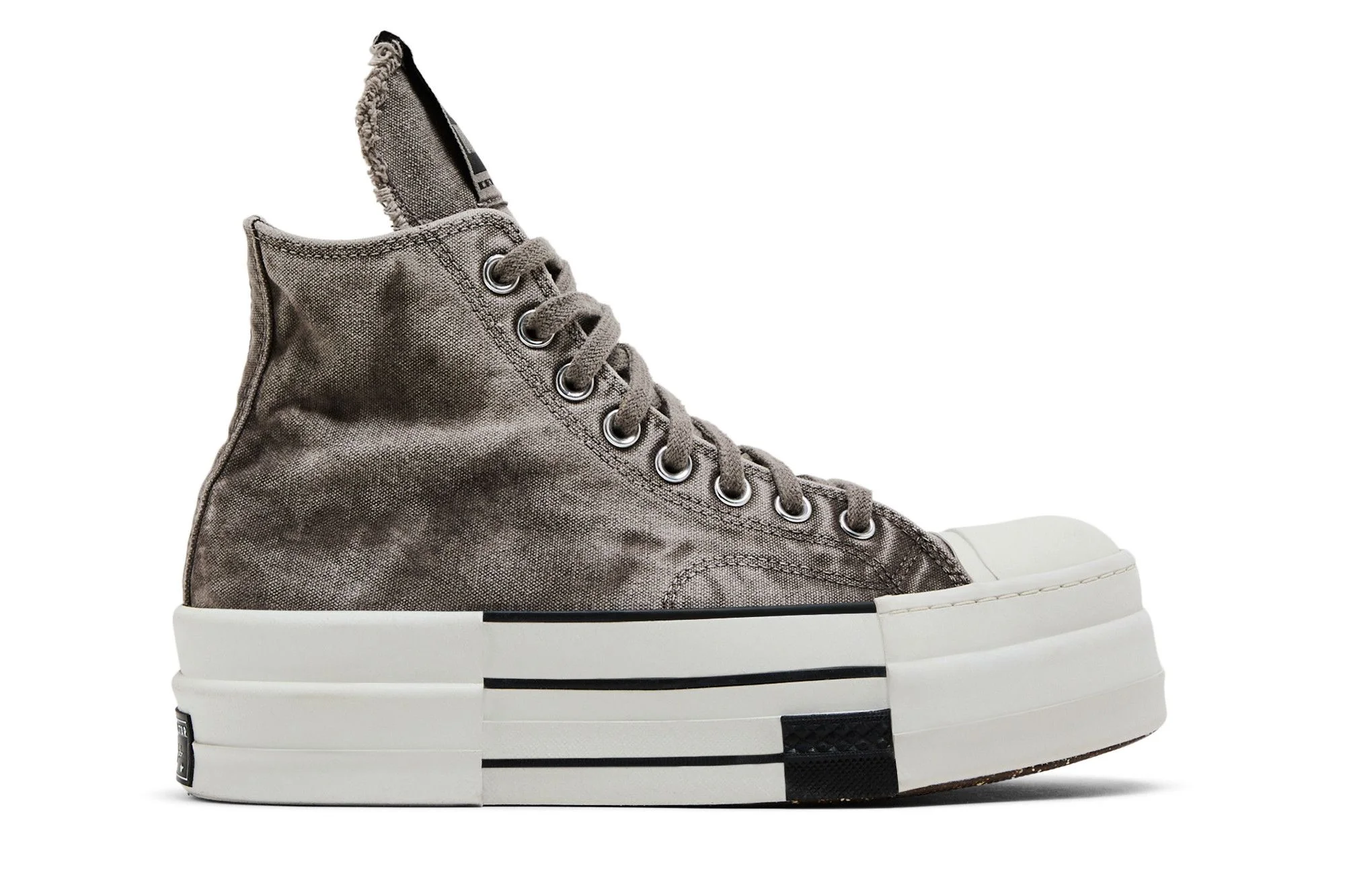 Rick Owens x DRKSHDW DBL DRKSTAR Chuck 70 High 'Washed Canvas Pack - Concrete' - 1