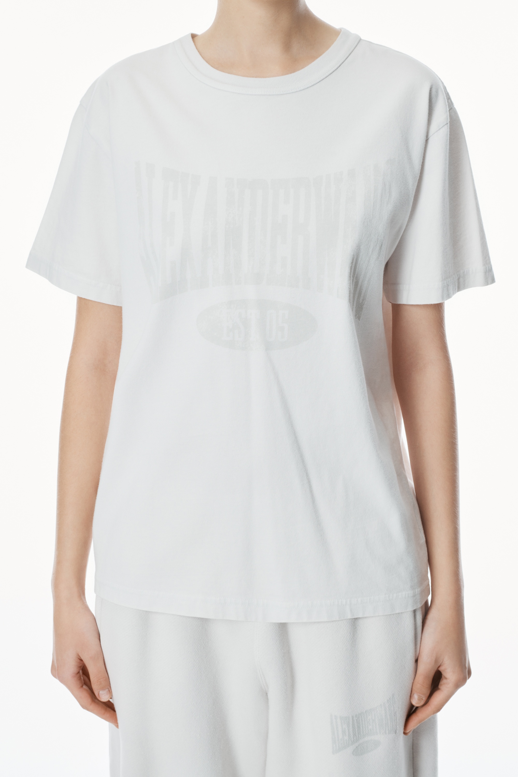 Distressed Logo Cotton Tee - 2