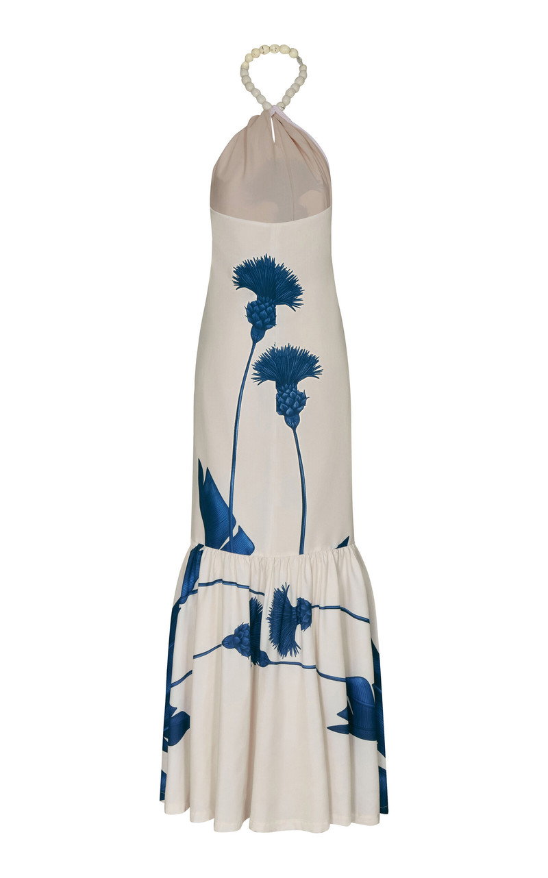 Vivir Contigo Cotton-Poplin Gown blue 5