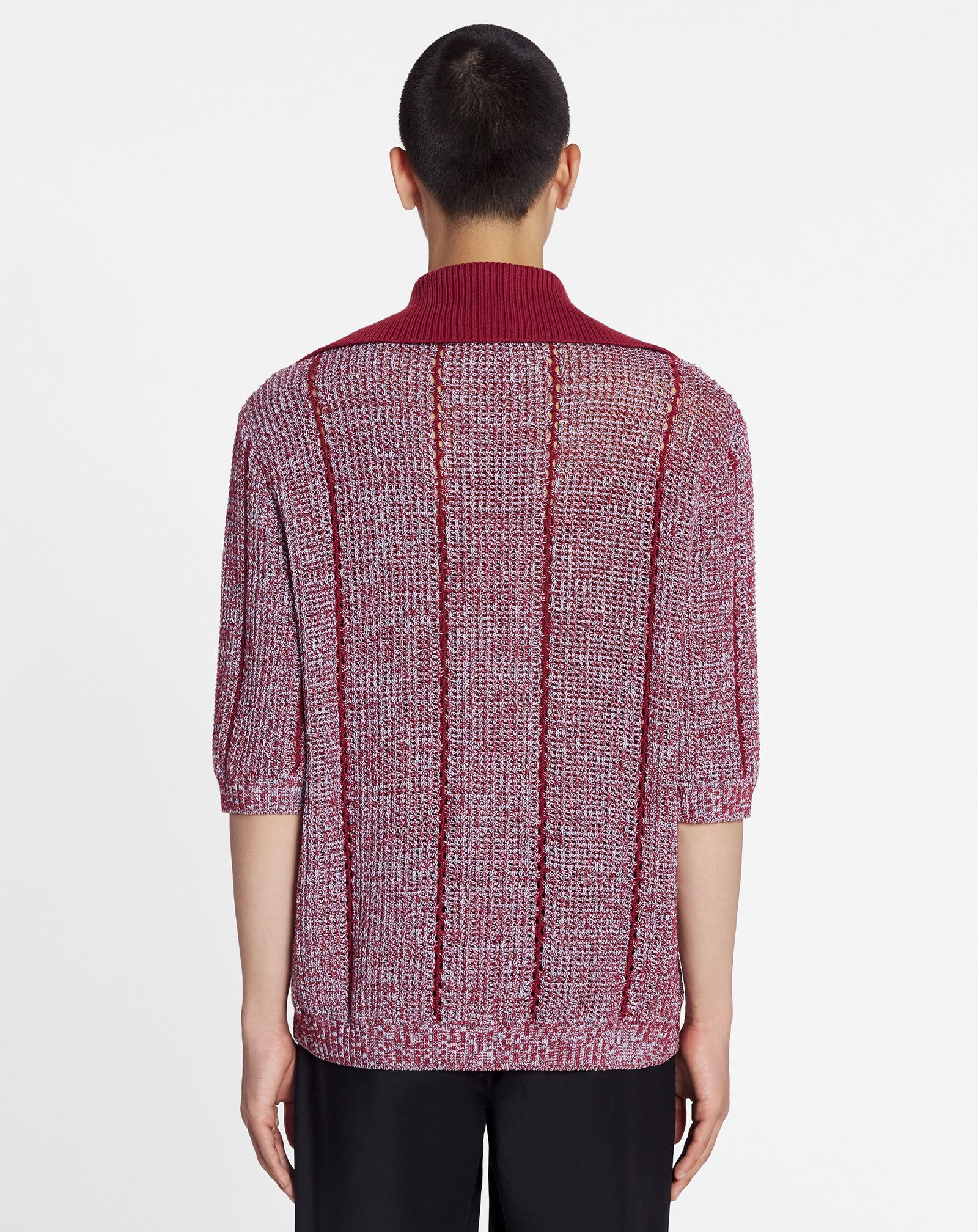 LOOSE-FITTING KNIT POLO SHIRT - 4