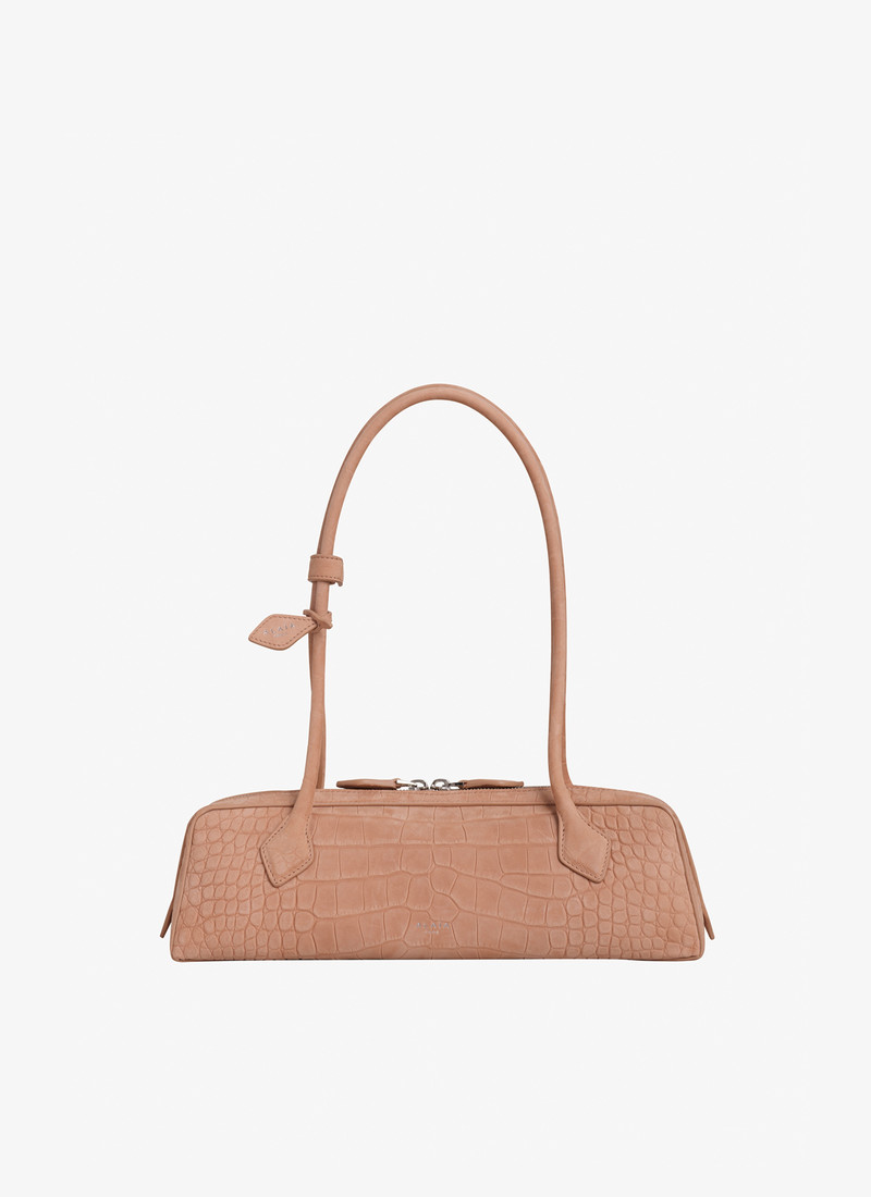 LE TECKEL MEDIUM BAG IN CROCO EMBOSSED NUBUK - 1