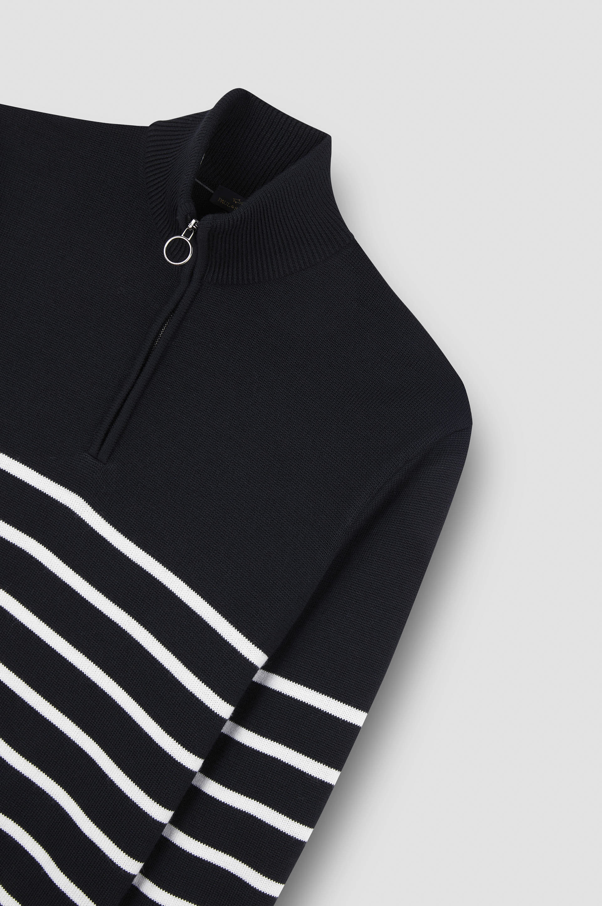 SOFT COOL TOUCH WOOL HALF ZIP SWEATER - 5