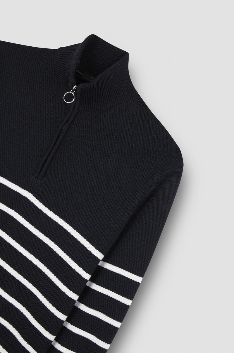 SOFT COOL TOUCH WOOL HALF ZIP SWEATER 5