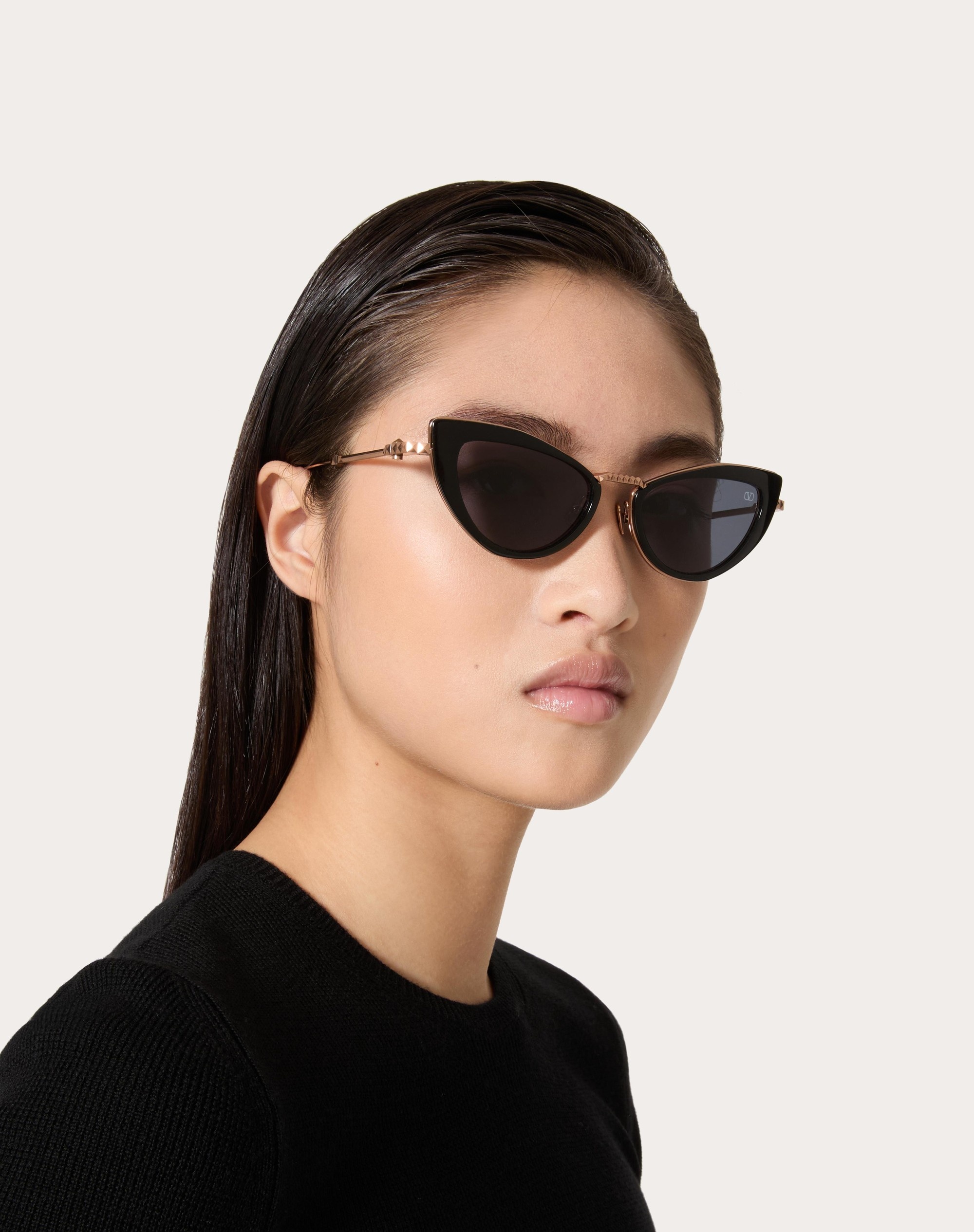 VIII - CAT-EYE TITANIUM AND ACETATE STUD FRAME - 5