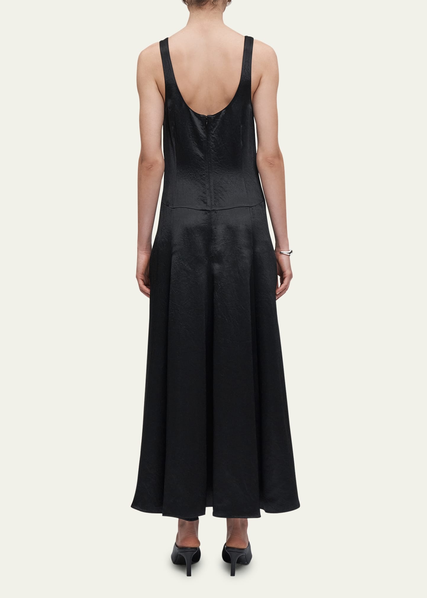 Sleeveless Godet Long Dress - 3