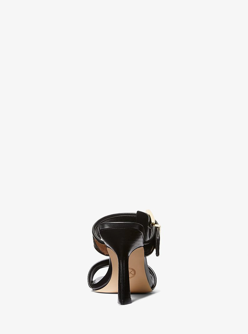 Colby Camouflage Print Calf Hair Sandal 3