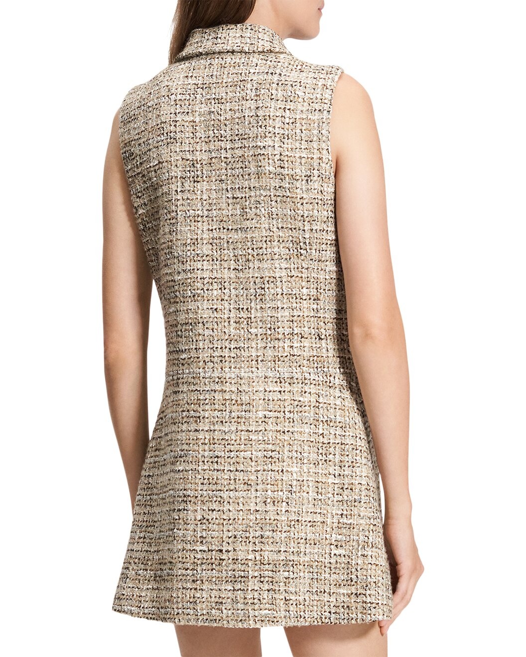 Theory Mix Tweed Military Mini Dress - 2