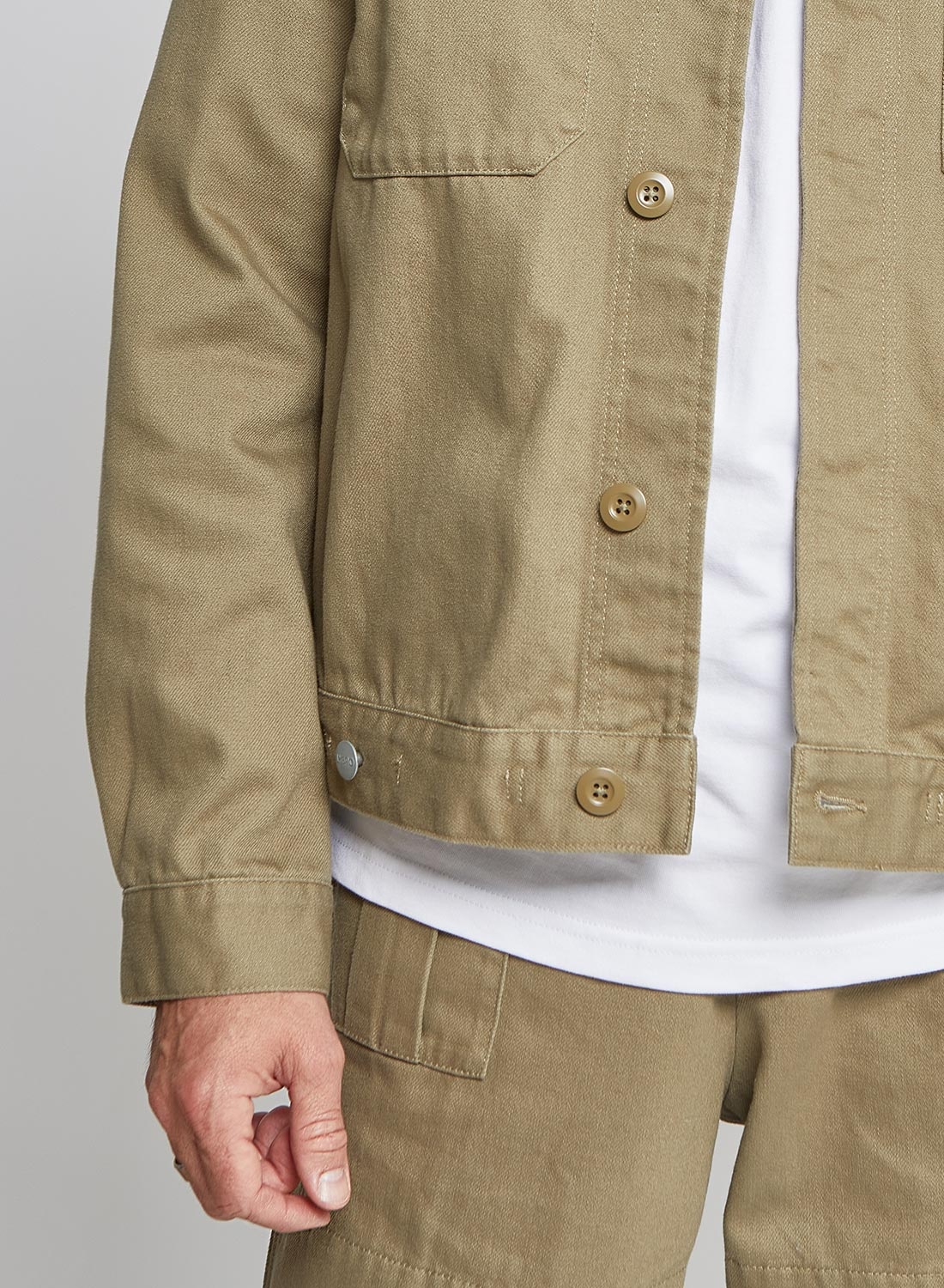 Short Jacket Heavy Cotton in Army - 11