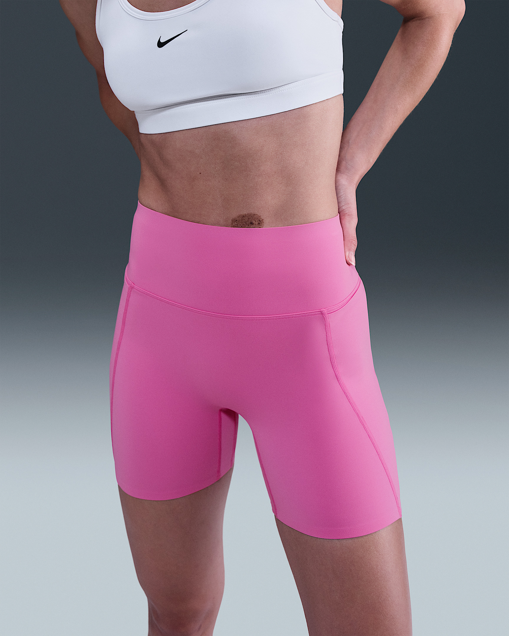Nike Universa Women's Medium-Support High-Waisted 5" Biker Shorts with Pockets - 2
