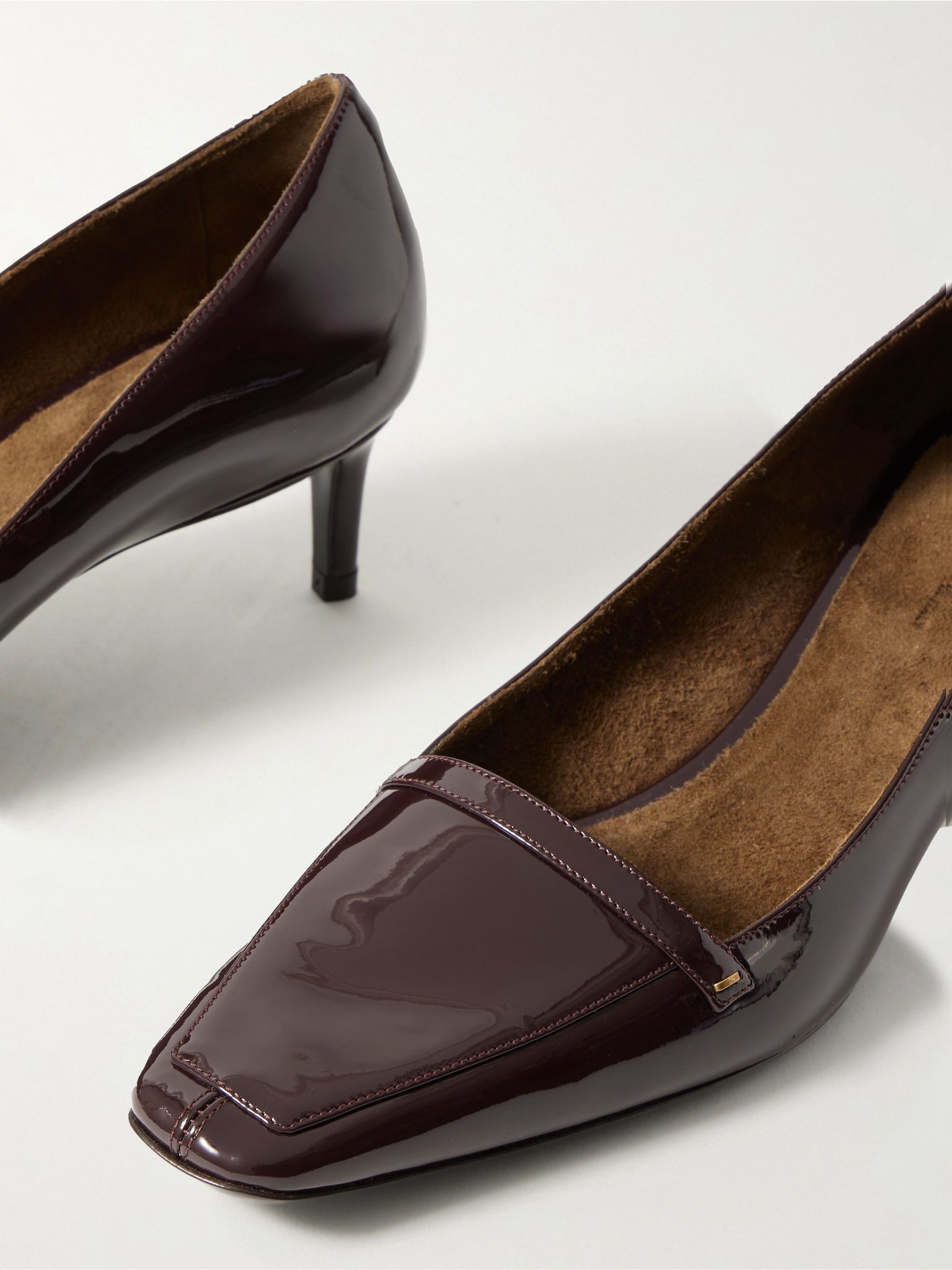 Celia patent-leather pumps Merlot - 4