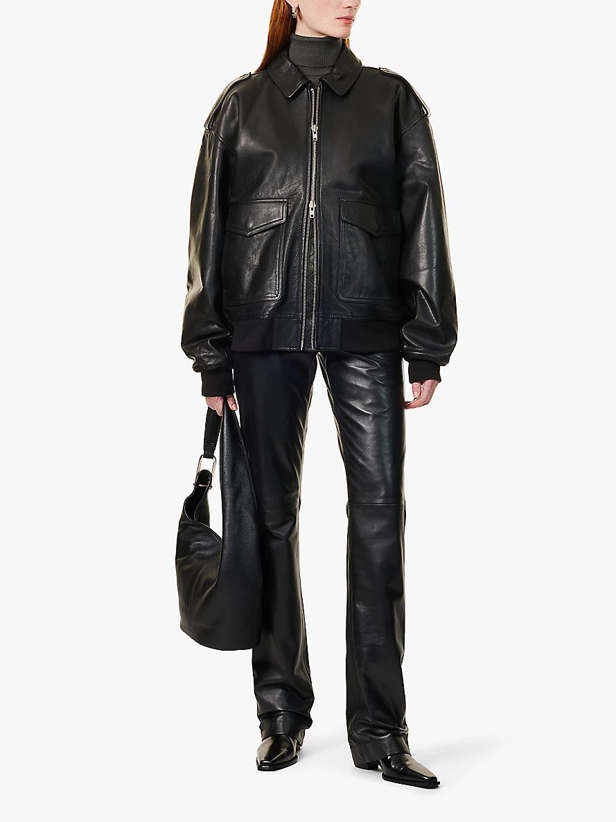 Viper oversized leather jacket - 2