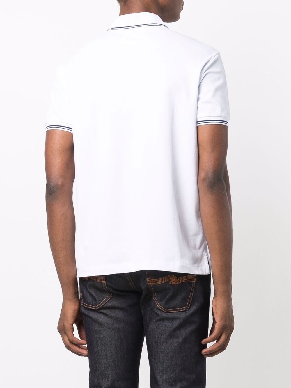logo-print cotton polo shirt - 4