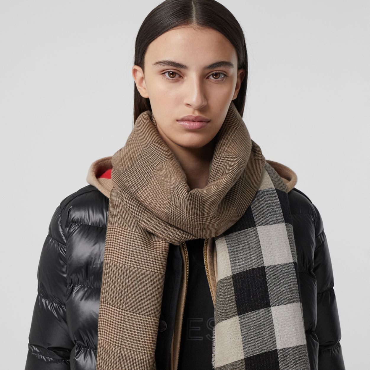 Reversible Check Cashmere Scarf - 3