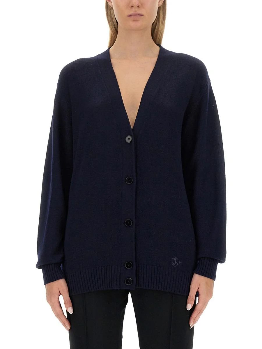 JIL SANDER WOOL CARDIGAN - 1