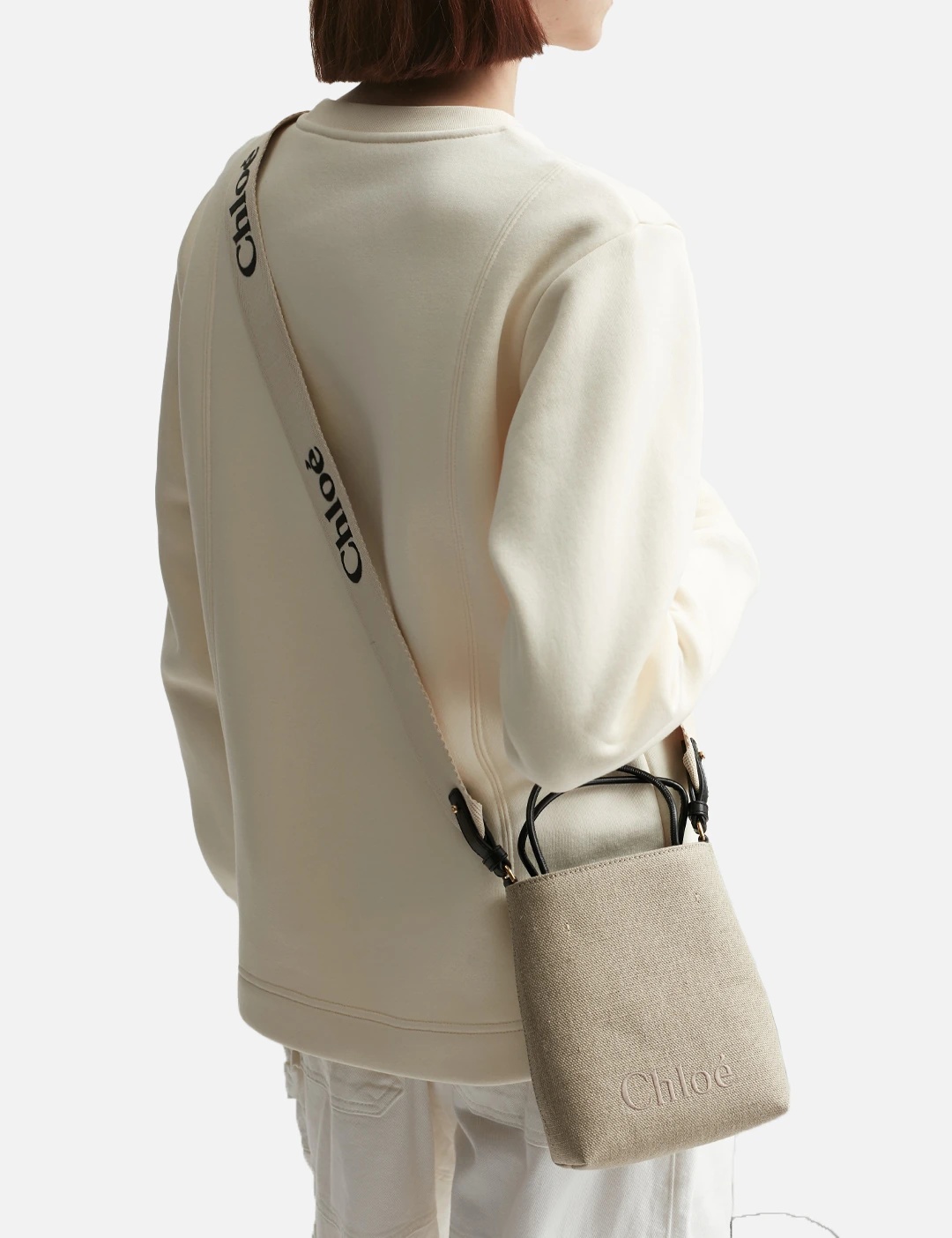 トートバッグ Chloe Sense Micro Tote Bag In Soft Leather Beige Chloé Sense Micro Tote Bag In Soft Leather Beige | ModeSens