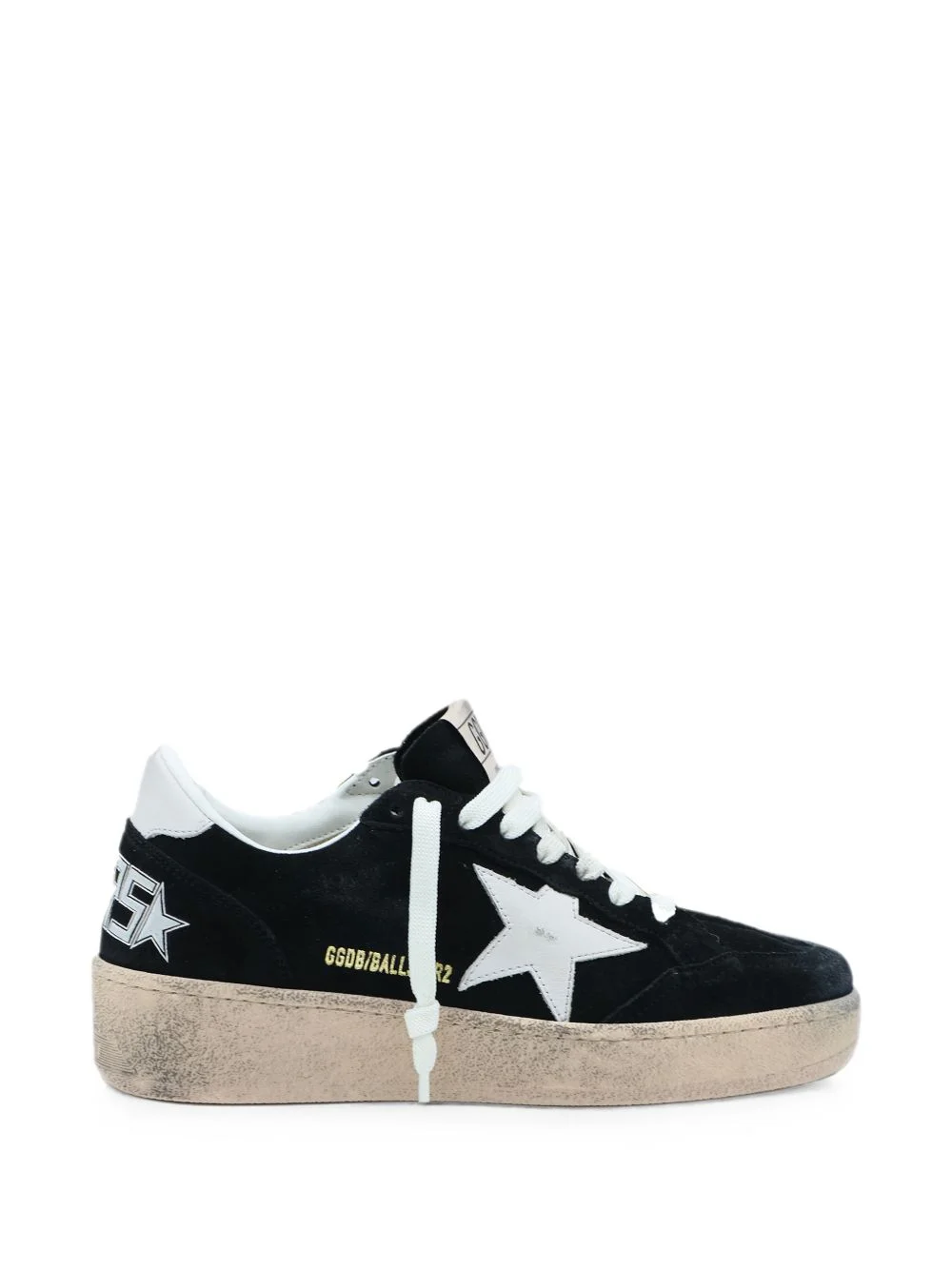 star-patch distressed-effect sneakers - 1