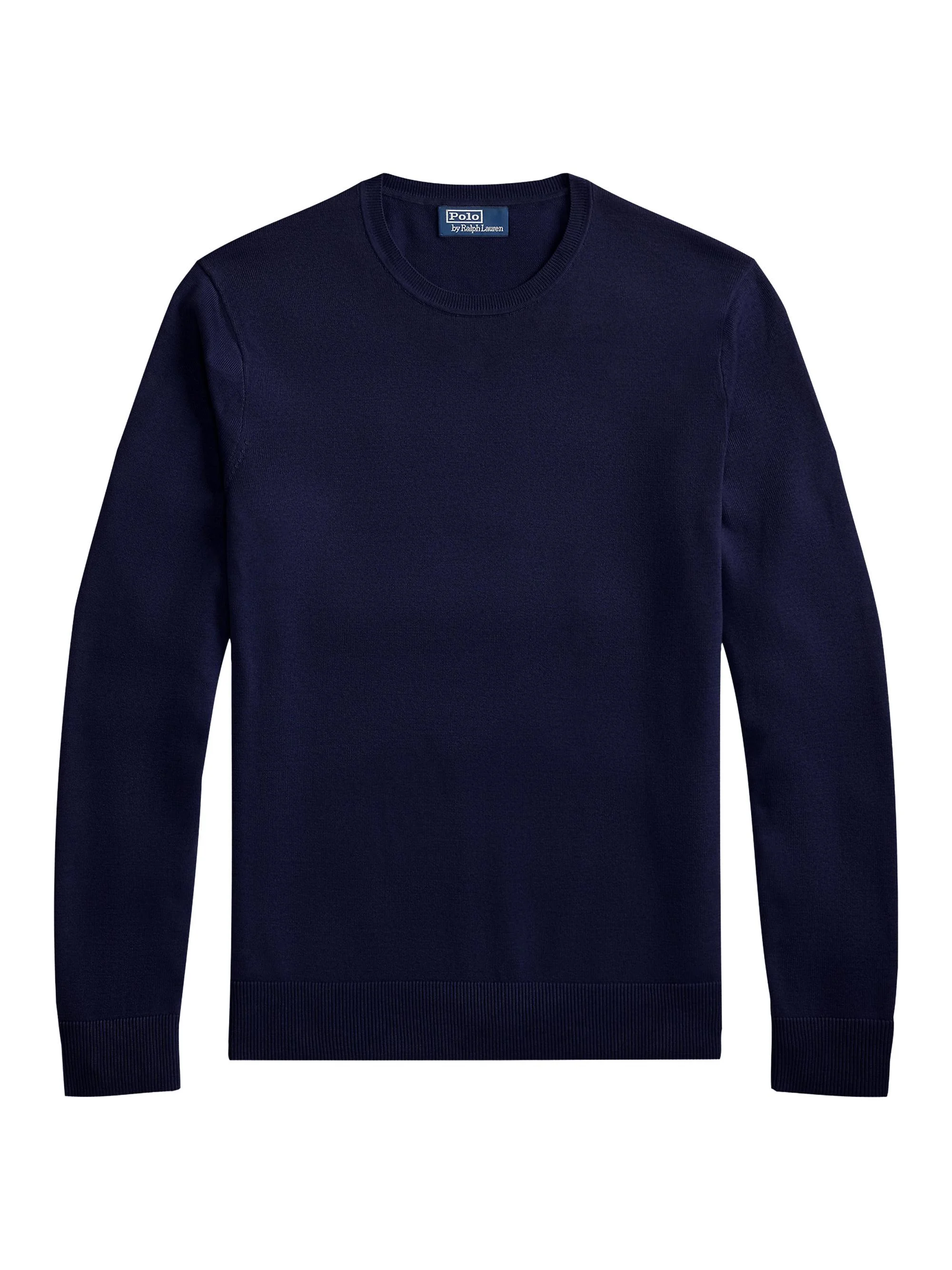 Men's Cotton Knit Sweater - Bright Navy - 1