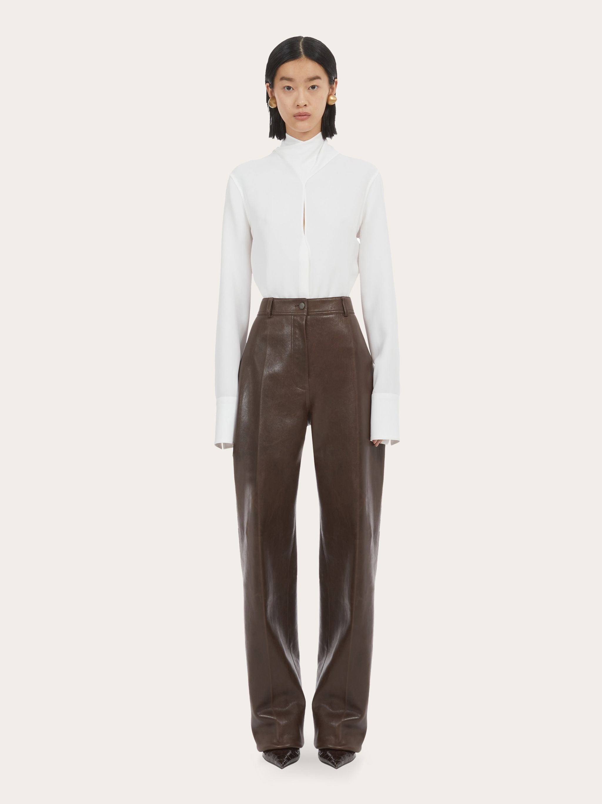 Sash collar shirt - 5