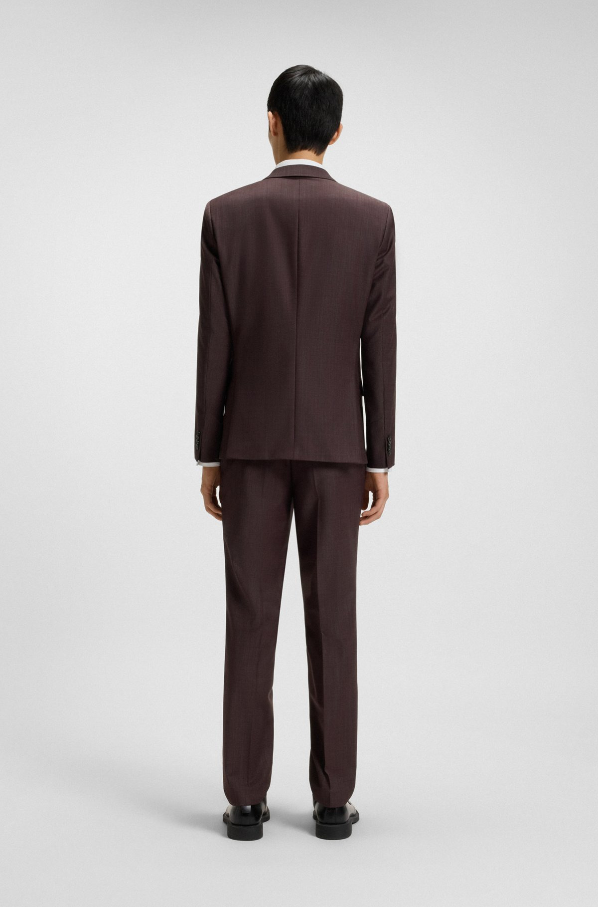 SLIM-FIT THREE-PIECE SUIT IN CHECKED STRETCH FABRIC - 3