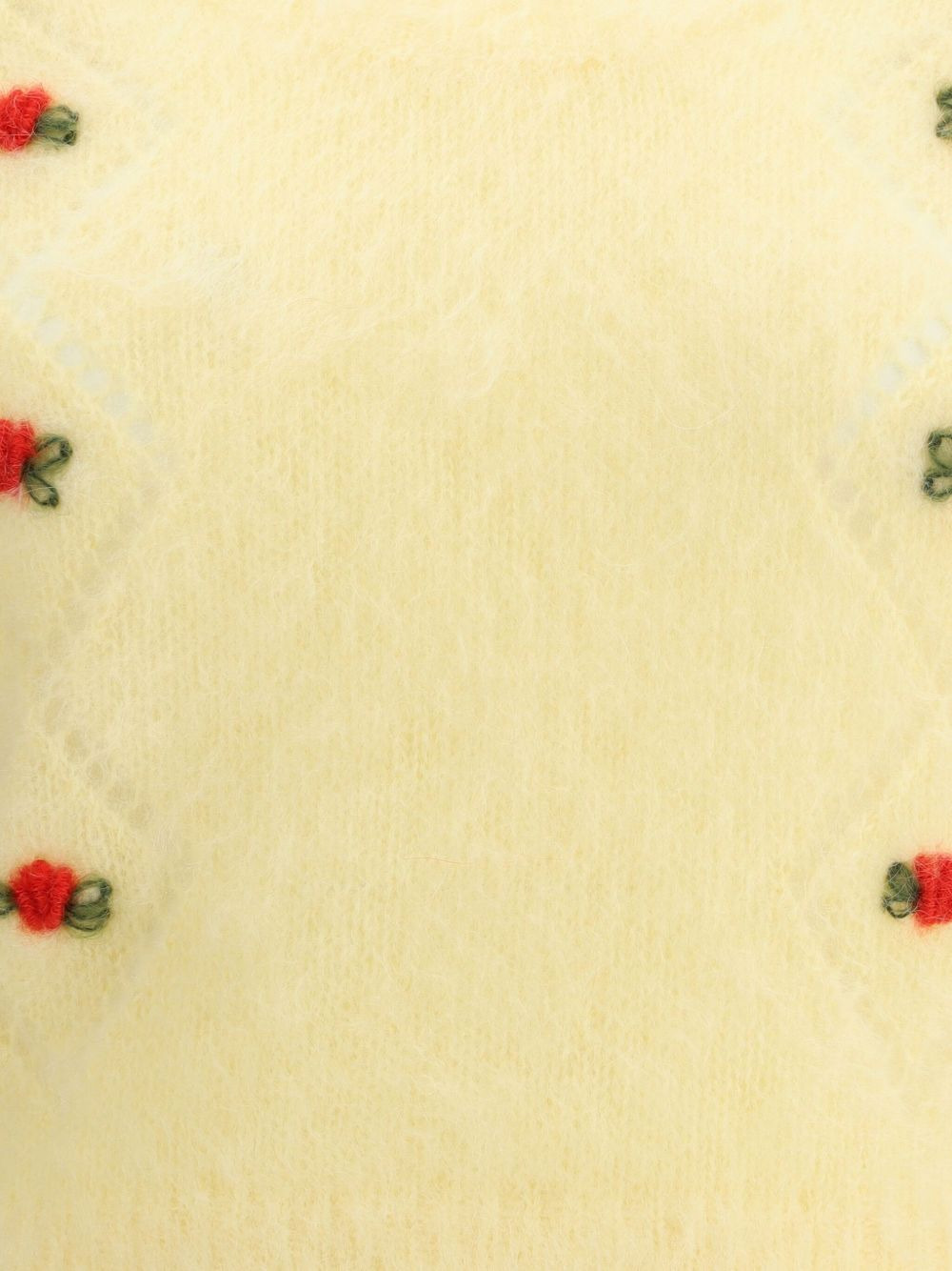 rose-embellished mohair top - 3