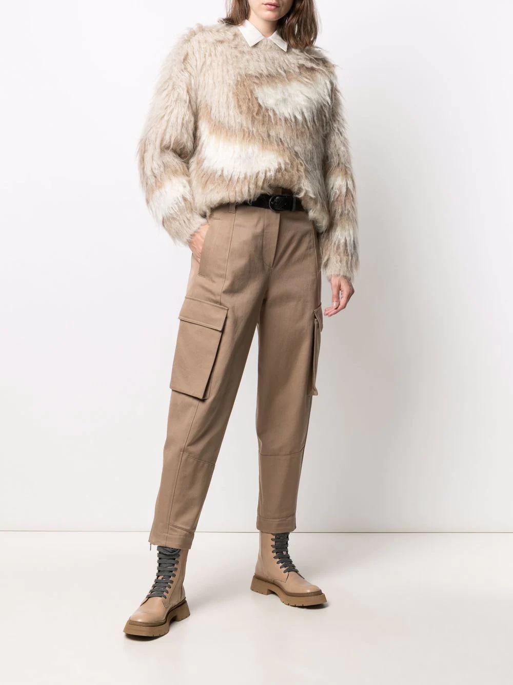 cropped cargo trousers - 2