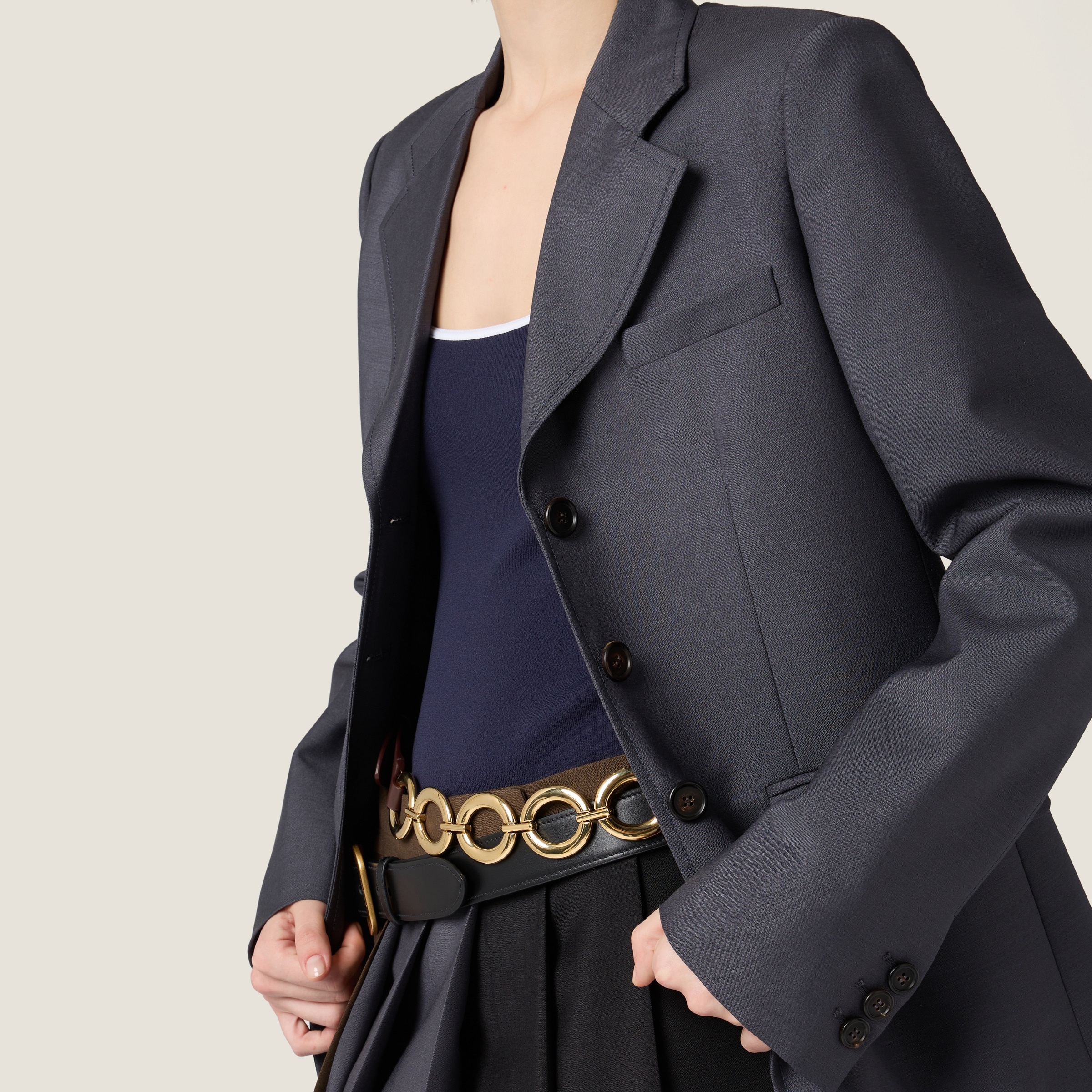 Miu Miu Single-breasted kid mohair jacket | REVERSIBLE