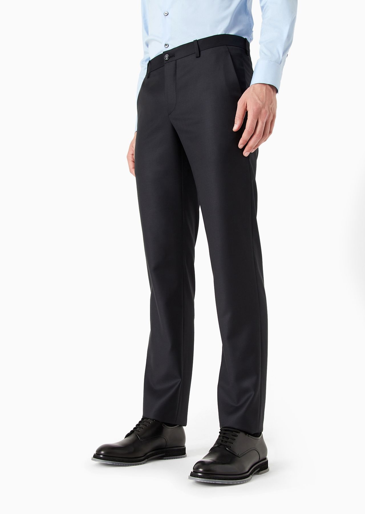 Wool and cashmere gabardine trousers - 2