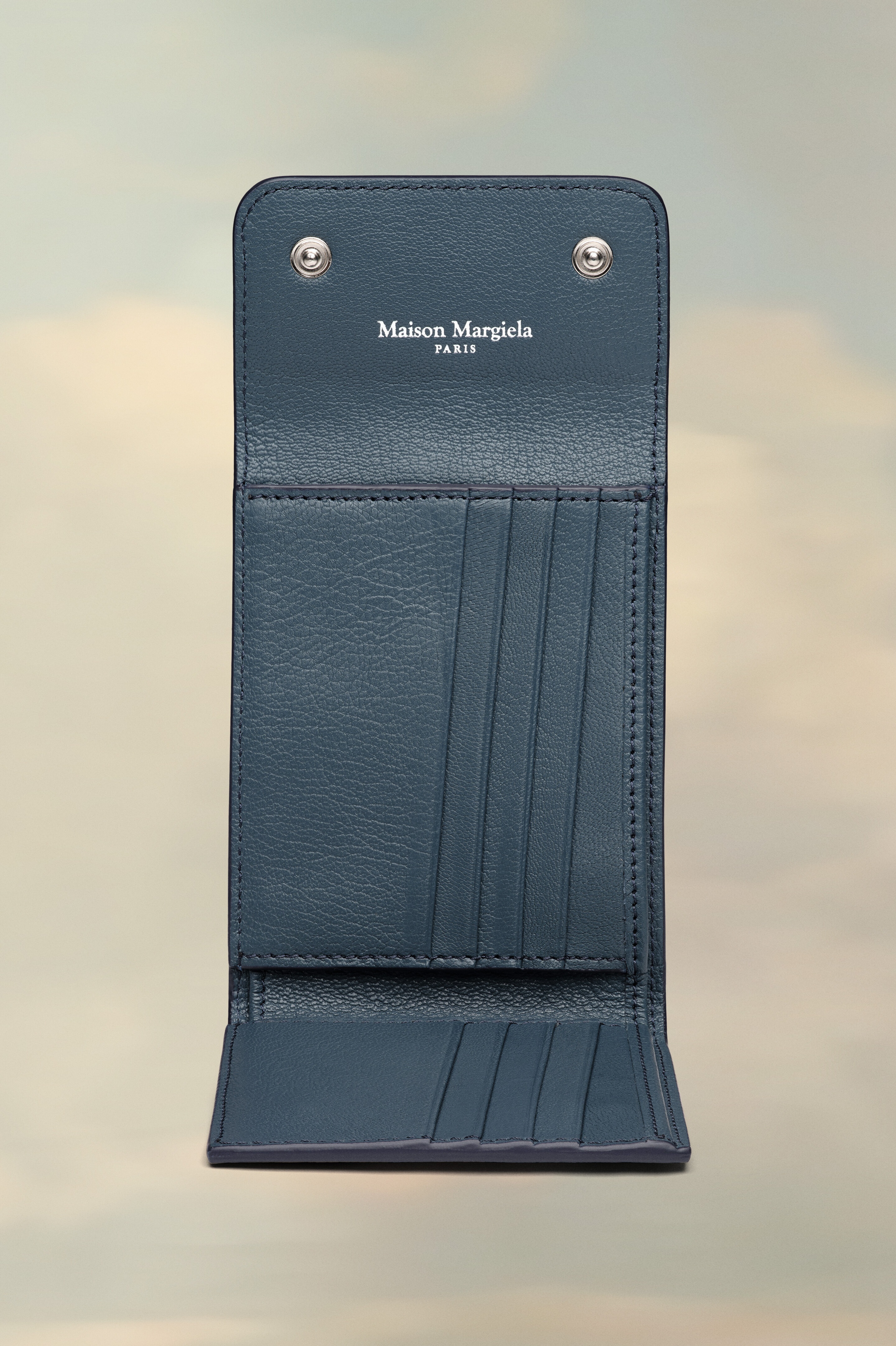 Leather Snap-Button Cardholder - 3