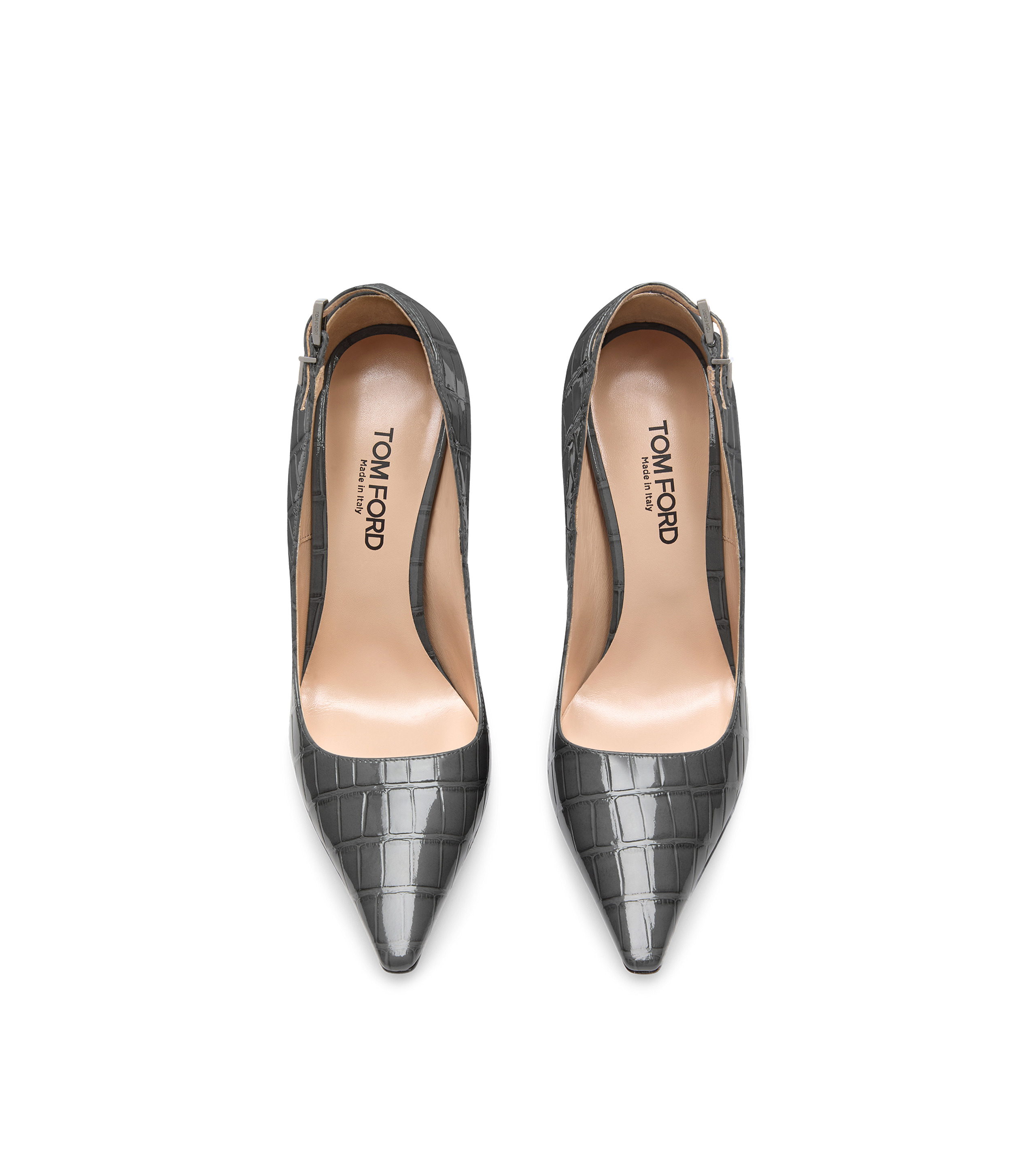 STAMPED CROCODILE LEATHER ANGELINA PUMP - 4