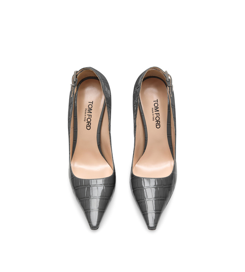 STAMPED CROCODILE LEATHER ANGELINA PUMP 4