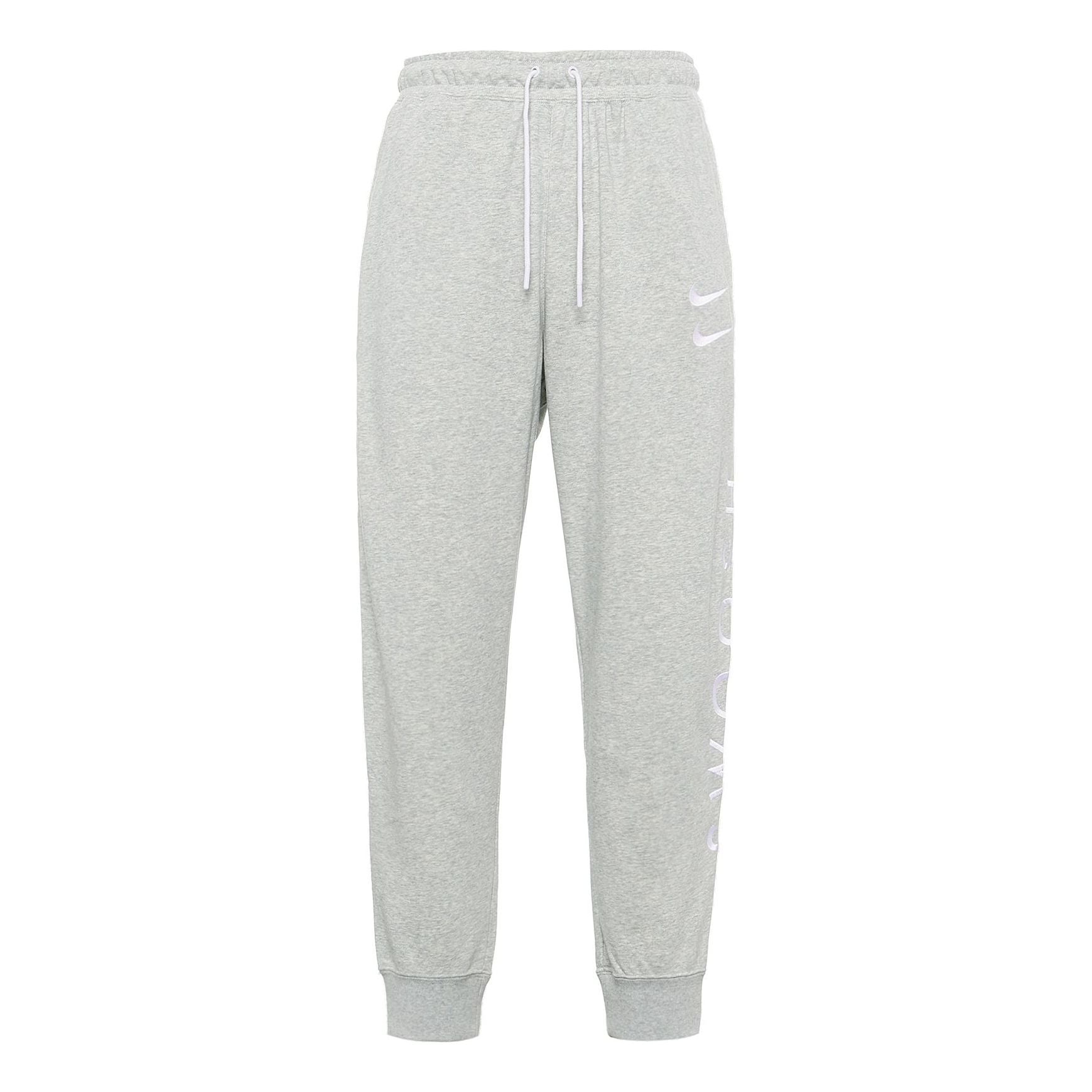 Nike Sportswear Swoosh Logo Slim Fit Bundle Feet Sports Long Pants Gray CU3932-050 - 1