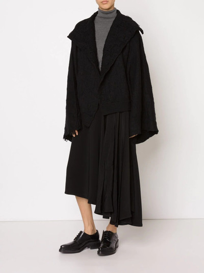 Yohji Yamamoto folded-panel cropped jacket outlook