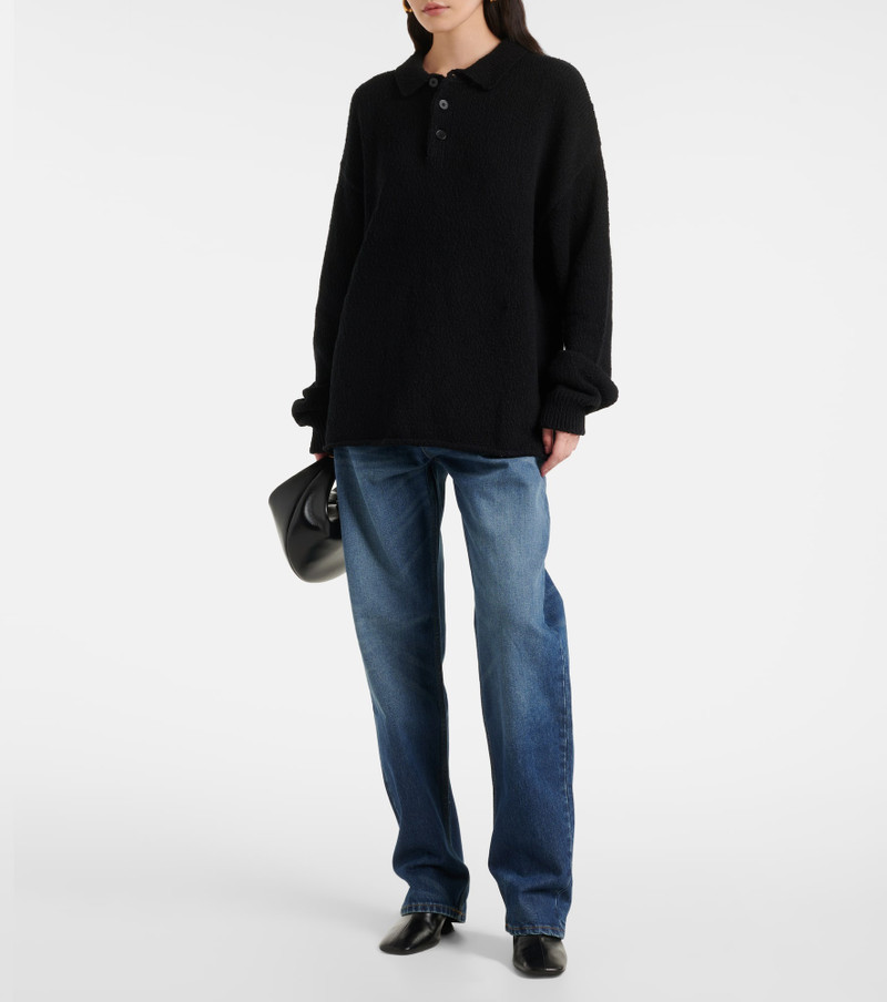 AYA MUSE Oversized cotton polo sweater outlook