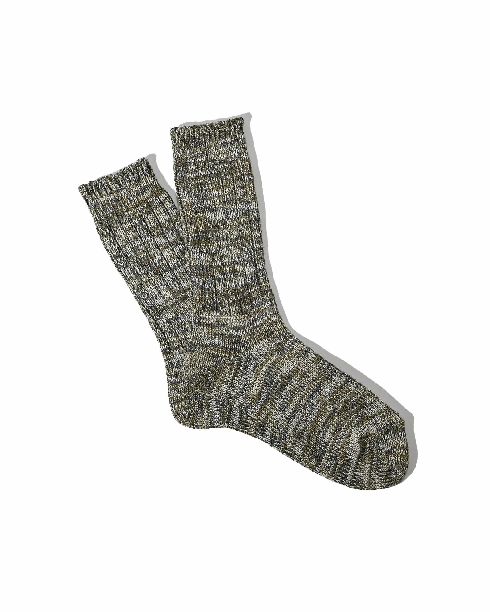 Anonymousism 5 Color Mix Crew Sock Olive - 1