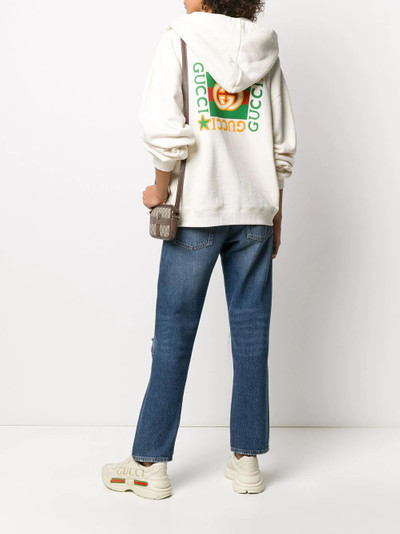 GUCCI logo print hoodie outlook