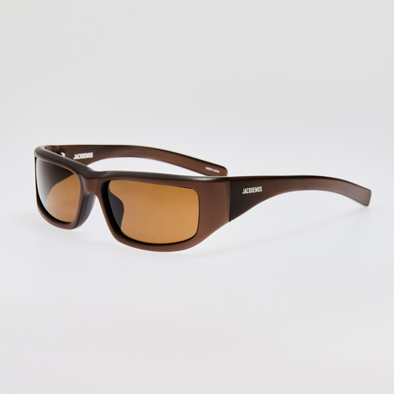LINDA FARROW Aero Sunglasses in Metallic Bronze outlook