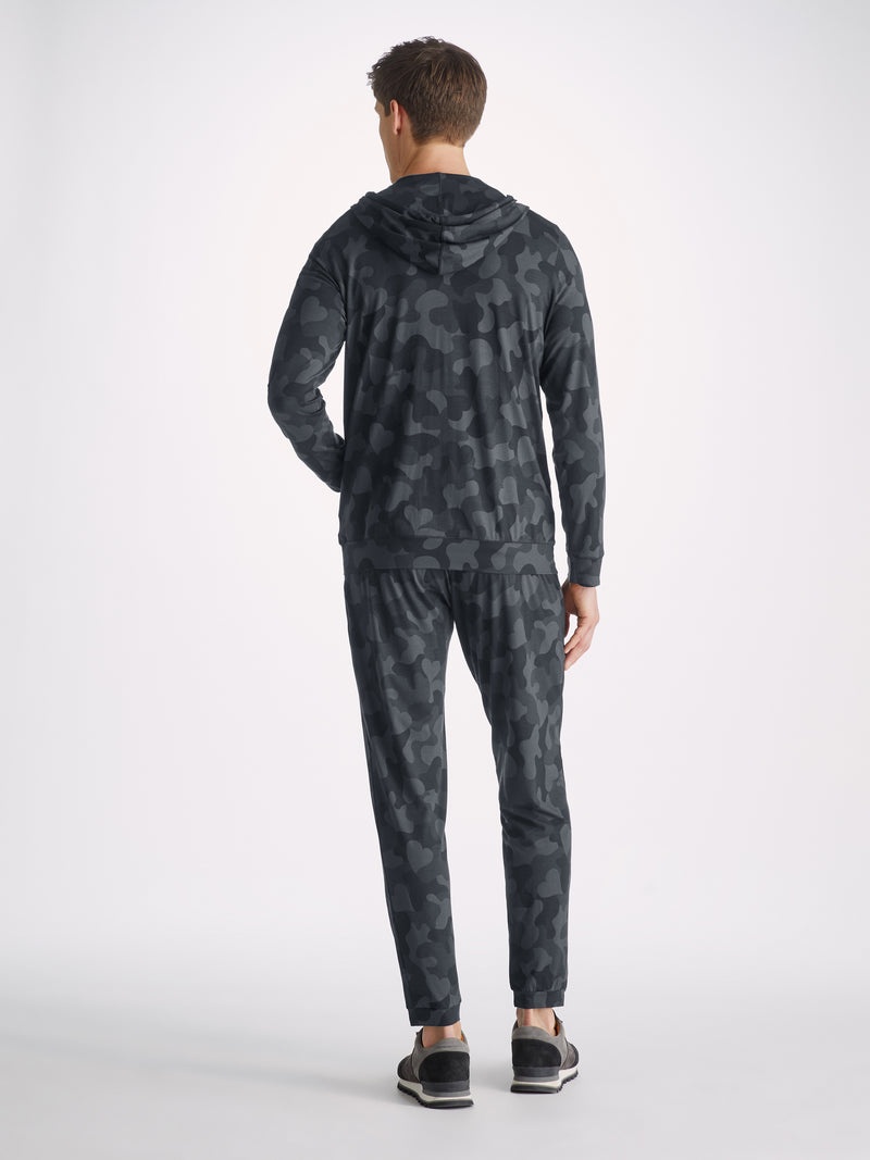 Men's Hoodie London 11 Micro Modal Black - 4