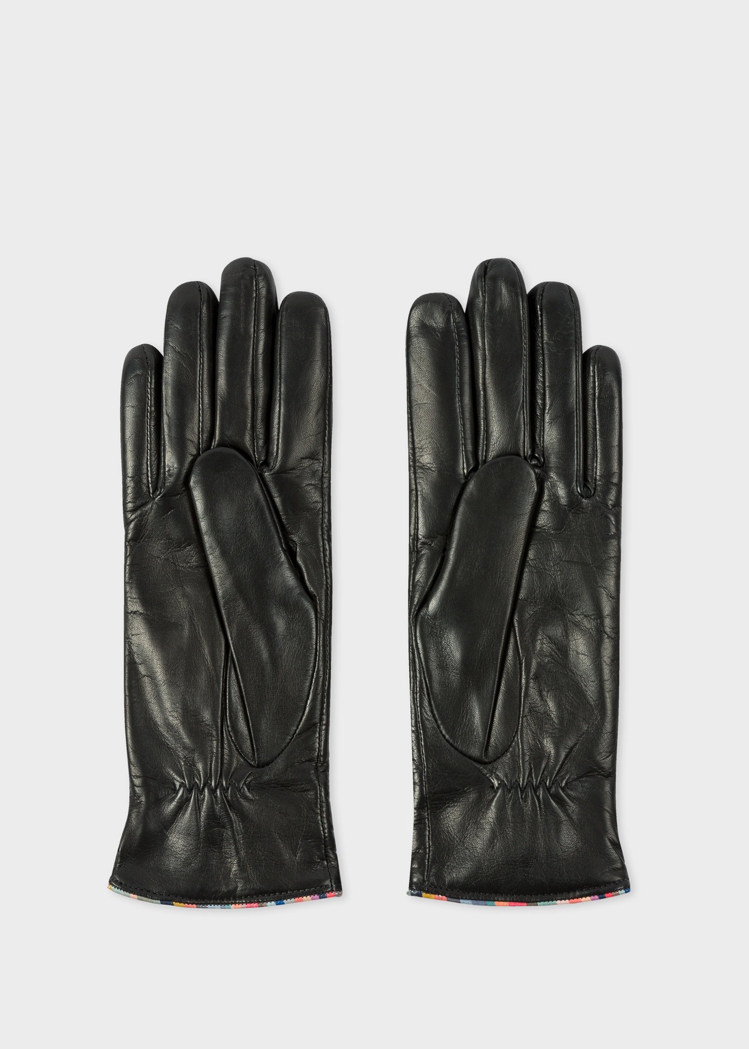 Leather Gloves With 'Swirl' Piping - 3