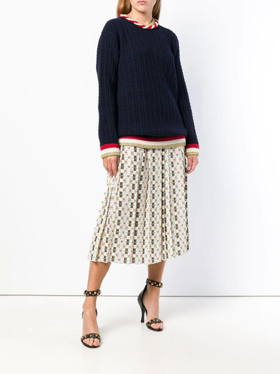 GUCCI cable knit jumper outlook