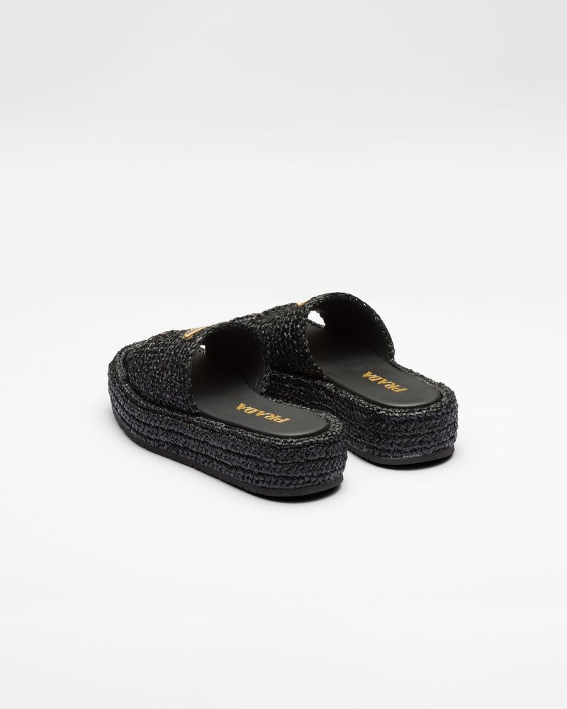 Raffia flatform sandals 5