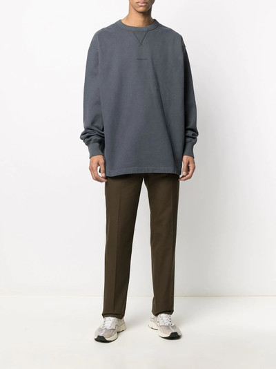 Acne Studios logo-print crew neck sweatshirt outlook