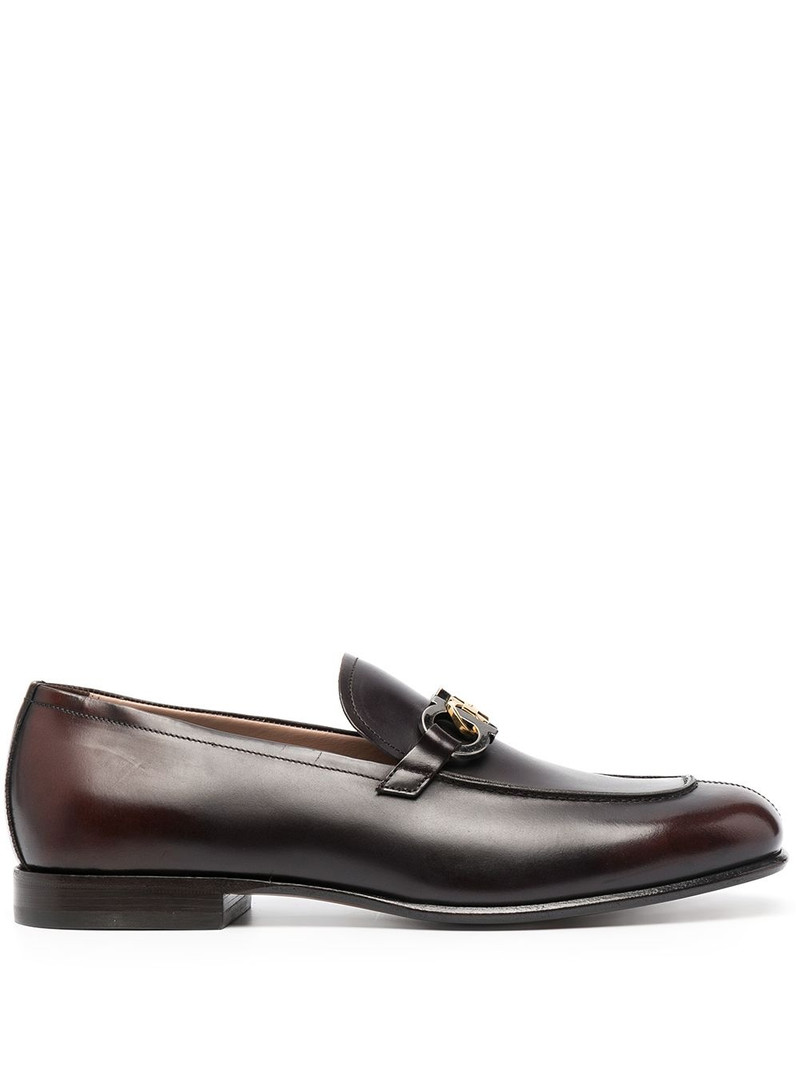 Gancini square-toe loafers 1