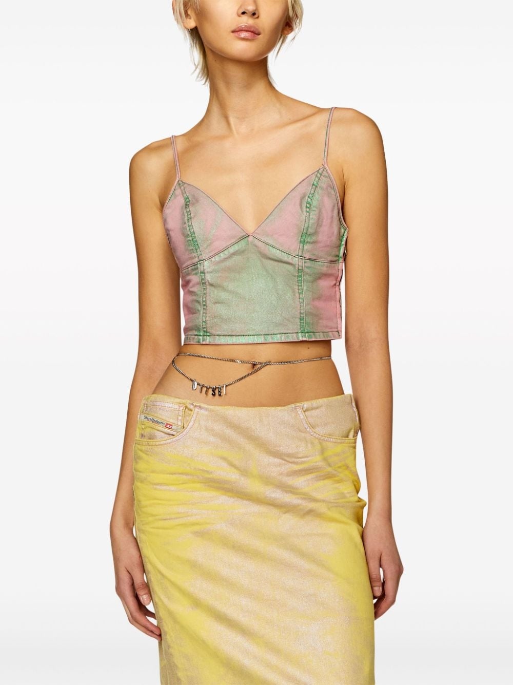 De-Fulvy-S denim cropped top - 3