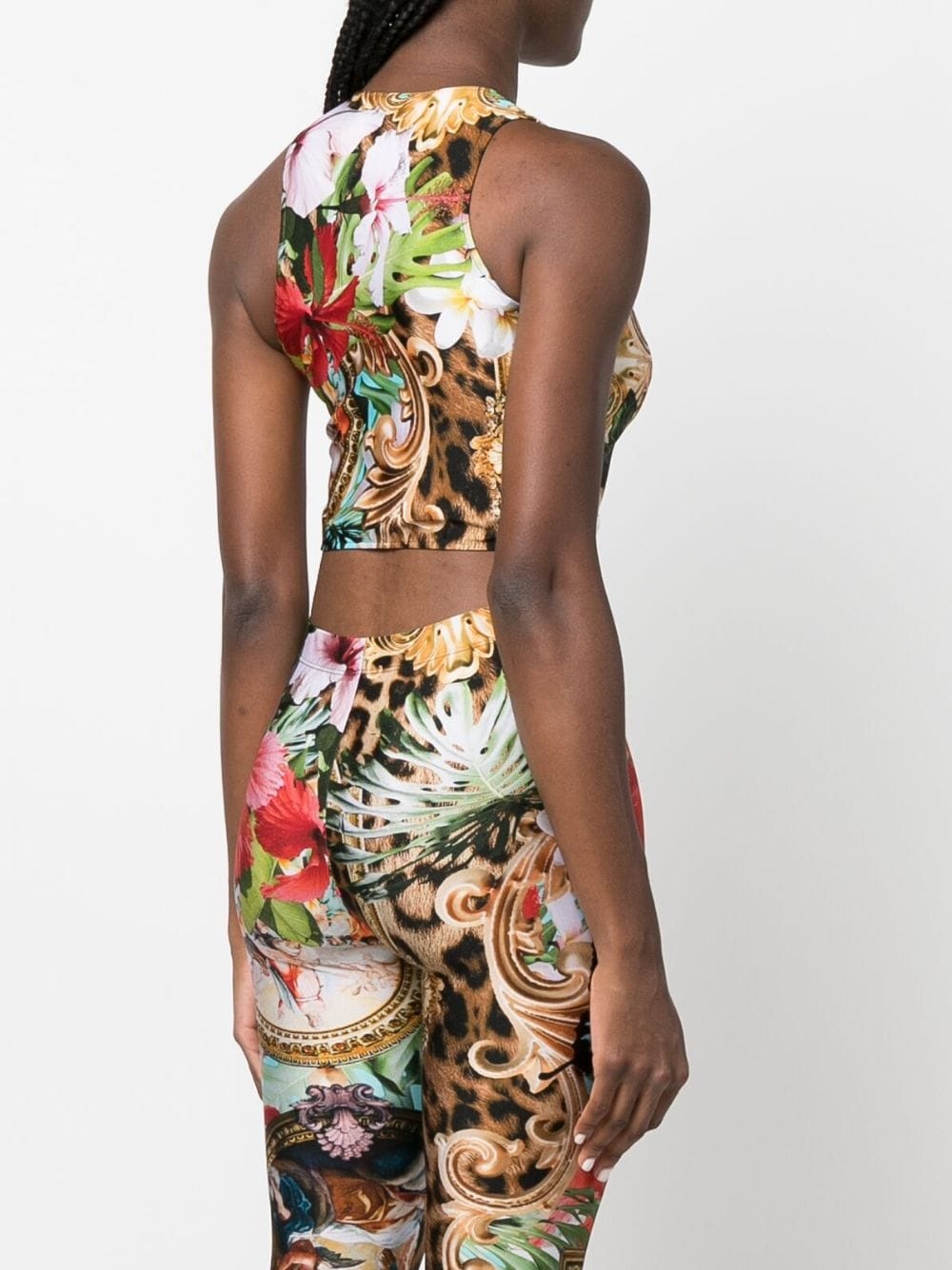 Baroque Flowers cropped top - 4